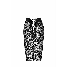 Юбка Noir Handmade F302 Ambivalence, 3XL, black, кружево, длина за колени, шнуровка сзади