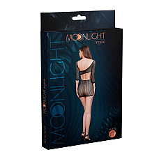 Мини-платье Moonlight Model 07 XS-L Black, глубокое декольте, открытая спинка