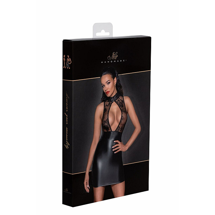 Платье Noir Handmade F241 Short dress with powerwetlook skirt and tulle top, L