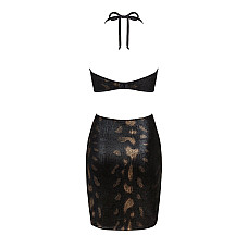Платье под змеиную кожу Obsessive Vivianty dress M/L, черное