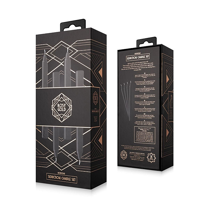 Набор свечей Rosy Gold - Seduction Candle Set - Black