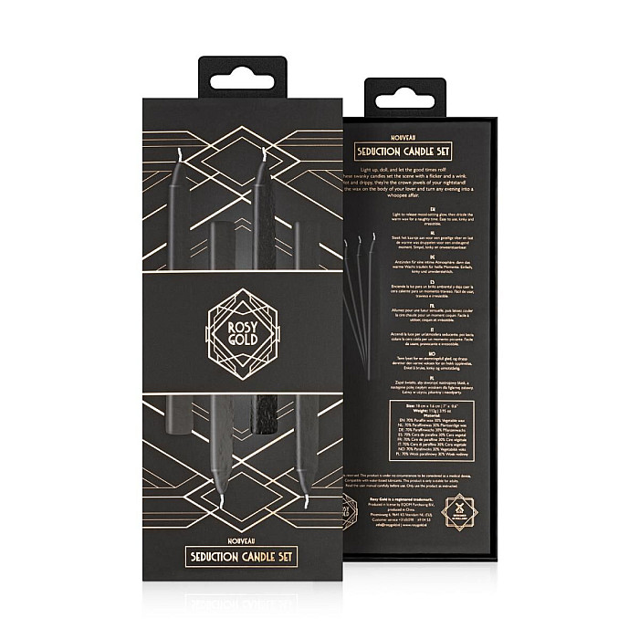 Набор свечей Rosy Gold - Seduction Candle Set - Black