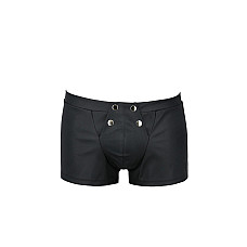 Чоловічі шкіряні боксери з клапаном Passion 050 SHORT PATRICK S/M Black