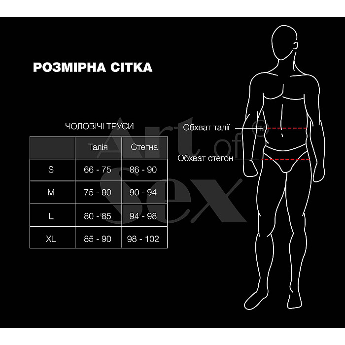 Чоловічі труси з сюрпризом Art of Sex - Gladiator, чорні з ефектом мокрого оксамиту, розмір S