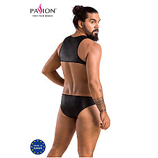 Мужское кожаное боди Passion 056 ADAM XXL/XXXL Black, заклепки