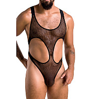 Чоловіче сітчасте боді Passion 040 LEON XXL/XXXL Black, сітка, резинки