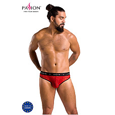 Чоловічі напівпрозорі труси Passion 031 SLIP MIKE L/XL Red, під леопард