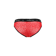 Чоловічі напівпрозорі труси Passion 031 SLIP MIKE L/XL Red, під леопард