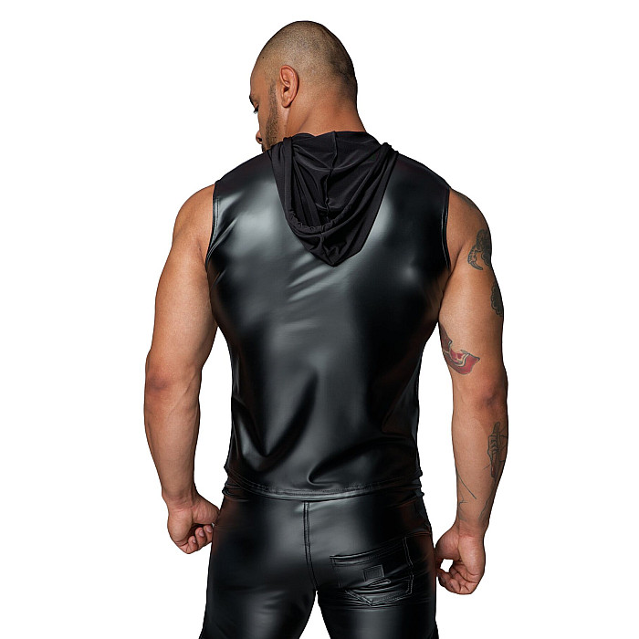 Мужская безрукавка с капюшоном Noir Handmade H062 Hooded Shirt, M, мокрый эффект
