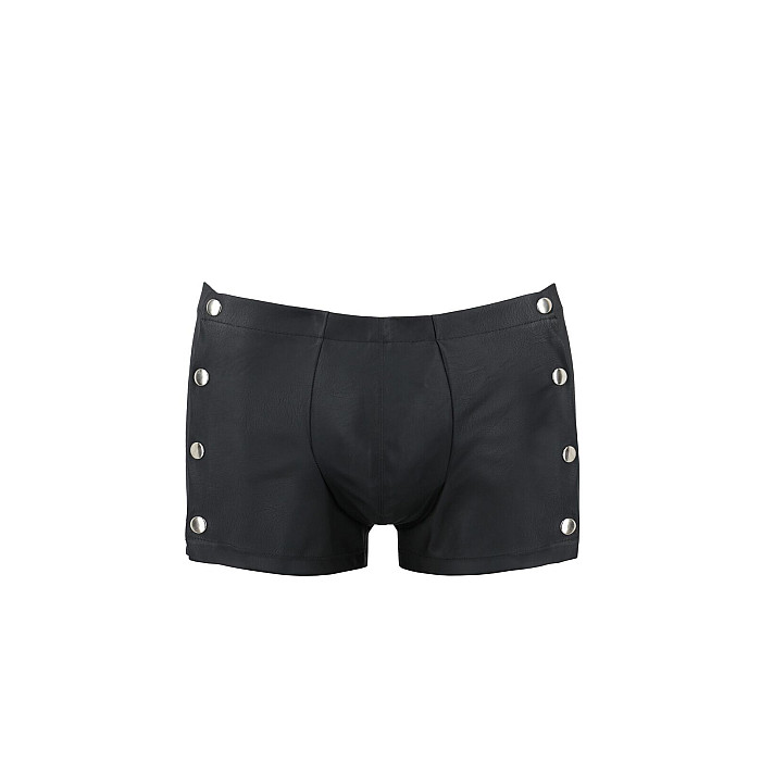 Мужские кожаные боксеры с заклепками Passion 048 SHORT DAVID L/XL Black