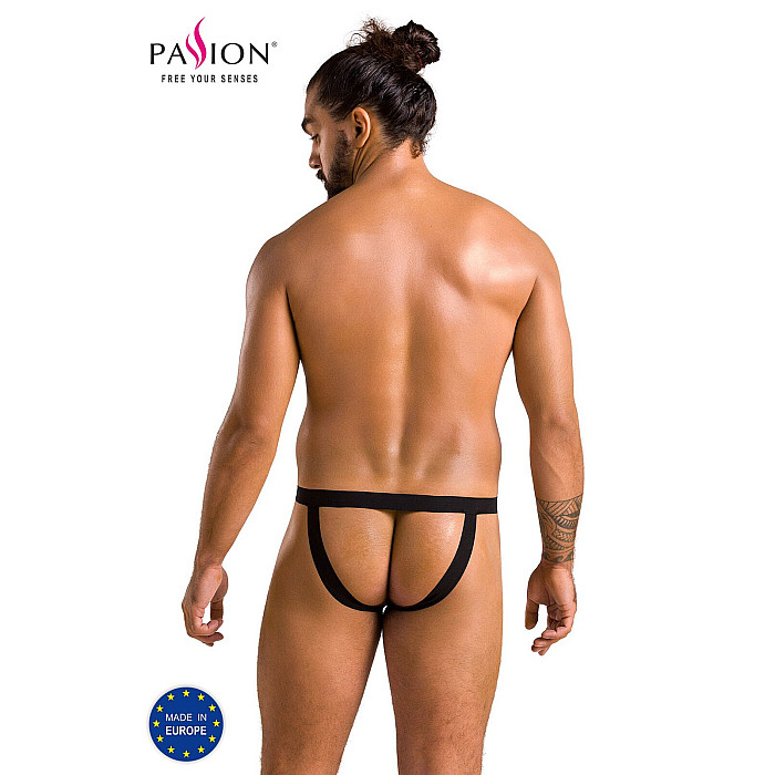 Мужские слипы на шнуровке Passion 044 SLIP BEN XXL/XXXL Black, экокожа, люверсы