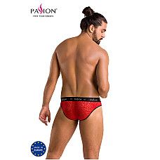 Чоловічі напівпрозорі труси Passion 031 SLIP MIKE XXL/XXXL Red, під леопард