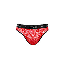 Чоловічі напівпрозорі труси Passion 031 SLIP MIKE XXL/XXXL Red, під леопард