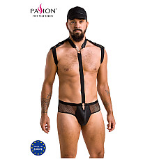 Комплект эротического мужского белья Passion 038 JOHN S/M Black, боди, кепка