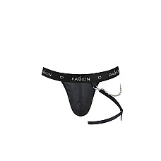 Мужские трусики танга с подвязкой Passion 058 THONG BILL L/XL Black