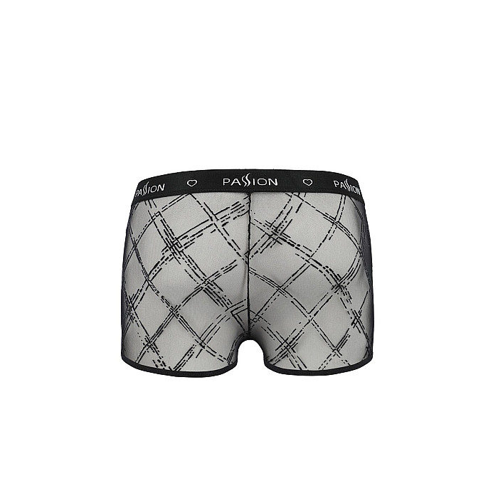 Мужские прозрачные боксеры Passion 032 SHORT JAMES L/XL Black, сетка