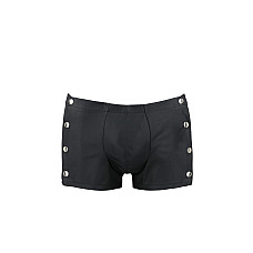 Чоловічі шкіряні боксери із заклепками Passion 048 SHORT DAVID XXL/XXXL Black