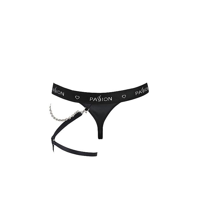 Мужские трусики танга с подвязкой Passion 058 THONG BILL S/M Black