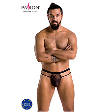 Мужские прозрачные стринги Passion 029 THONG COLLIN L/XL Black, сетка