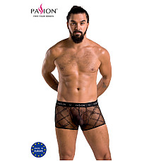Чоловічі прозорі боксери Passion 032 SHORT JAMES S/M Black, сітка