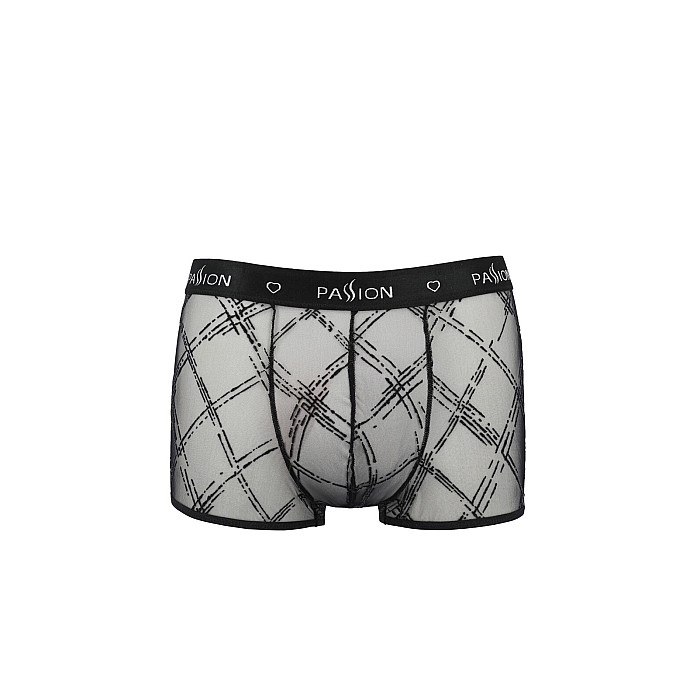 Мужские прозрачные боксеры Passion 032 SHORT JAMES S/M Black, сетка