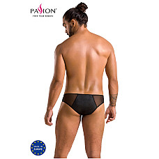 Мужские слипы на молнии Passion 042 SLIP TIMMY XXL/XXXL Black, экокожа, сетка