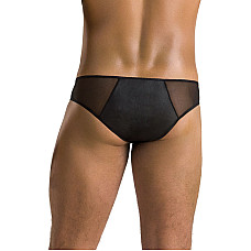 Мужские слипы на молнии Passion 042 SLIP TIMMY XXL/XXXL Black, экокожа, сетка