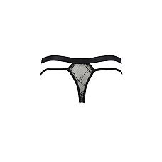 Чоловічі прозорі стринги Passion 029 THONG COLLIN S/M Black, сітка