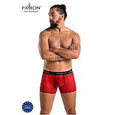 Чоловічі прозорі боксери Passion 046 SHORT PARKER L/XL Red, сітка, під леопард