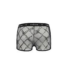 Чоловічі прозорі боксери Passion 032 SHORT JAMES XXL/XXXL Black, сітка