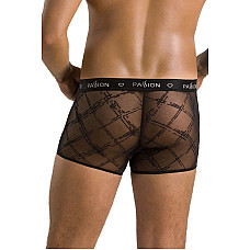 Чоловічі прозорі боксери Passion 032 SHORT JAMES XXL/XXXL Black, сітка