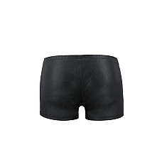 Чоловічі шкіряні боксери з блискавками Passion 049 SHORT MATT S/M Black