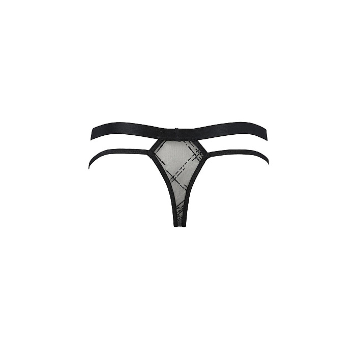 Чоловічі прозорі стринги Passion 029 THONG COLLIN XXL/XXXL Black, сітка