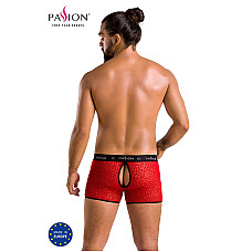 Чоловічі прозорі боксери Passion 046 SHORT PARKER S/M Red, сітка, під леопард
