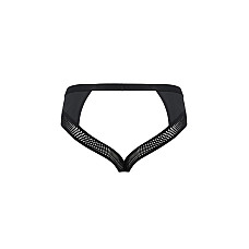 Чоловічі труси з ланцюжком Passion 030 SLIP TOM L/XL Black, екошкіра, відкриті сідниці