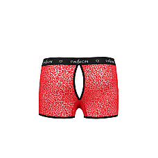 Чоловічі прозорі боксери Passion 046 SHORT PARKER XXL/XXXL Red, сітка, під леопард