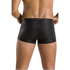 Чоловічі шкіряні боксери з клапаном Passion 050 SHORT PATRICK L/XL Black