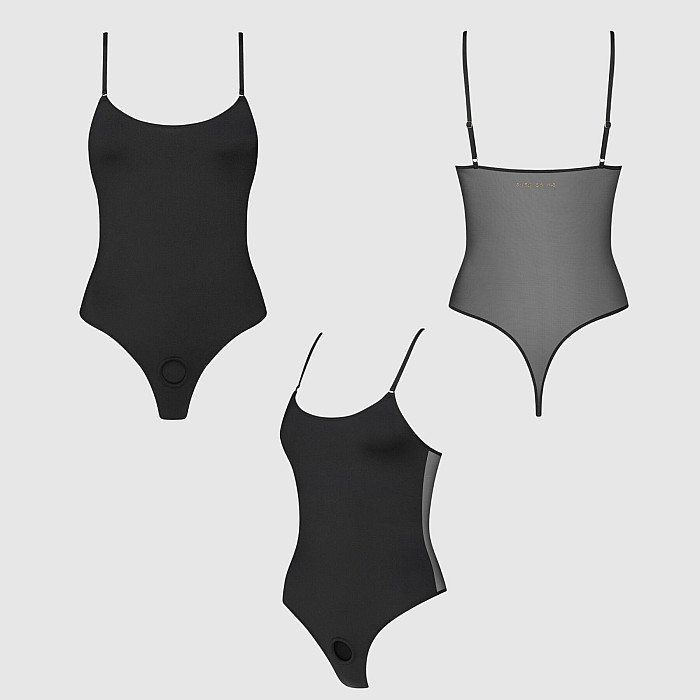 Боди с фиксацией дилдо Strap-On-Me Harness Body Signature - XS - Black
