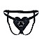 Трусики Серце для страпону з натуральної шкіри Feral Feelings - Hearts Strap-on Belt Black