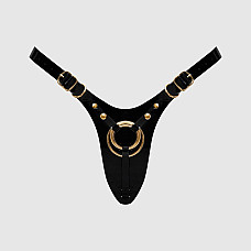 Трусики для страпона Strap-On-Me Leatherette Harness Fabulous - One Size - Black Glossy