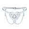 Трусики Серце для страпону з натуральної шкіри Feral Feelings - Hearts Strap-on Belt White