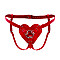 Трусики Серце для страпону з натуральної шкіри Feral Feelings - Hearts Strap-on Belt Red