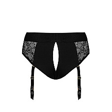 Мереживні труси для страпону з підв'язками для панчох Strap-On-Me DIVA HARNESS - M