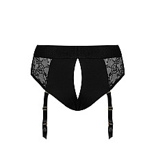 Мереживні труси для страпону з підв'язками для панчох Strap-On-Me DIVA HARNESS - XL