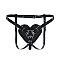 Трусики Серце для страпону Feral Feelings - Hearts Strap-on Belt Black