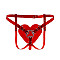 Трусики Серце для страпону Feral Feelings - Hearts Strap-on Belt Red Trasparent