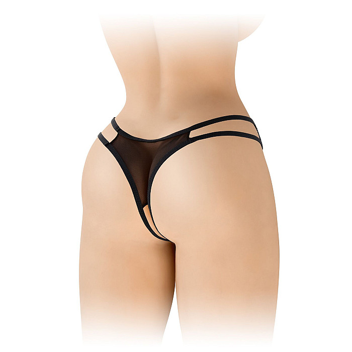 Трусики с открытым доступом Fashion Secret Victoria Black, кружево