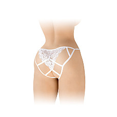 Кружевные трусики с доступом Fashion Secret Zoe White, с бантиком