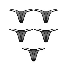 Набор трусиков Obsessive Violami 5-pack thong S/M