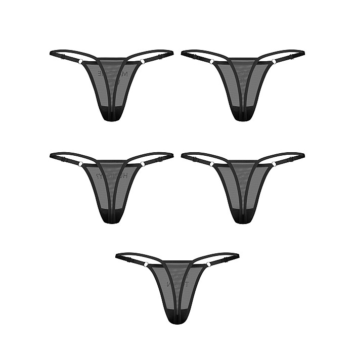 Набір трусиків Obsessive Violami 5-pack thong S/M